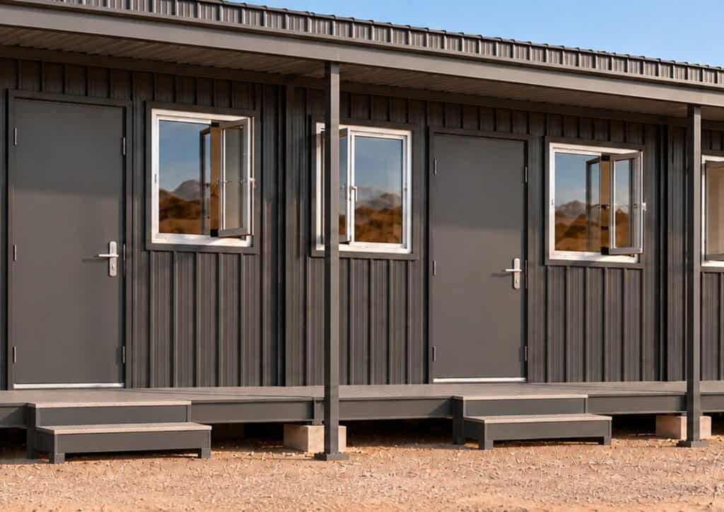 Private entrances off the 900 mm covered porch